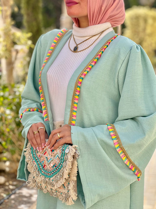 Boho Mint Abaya
