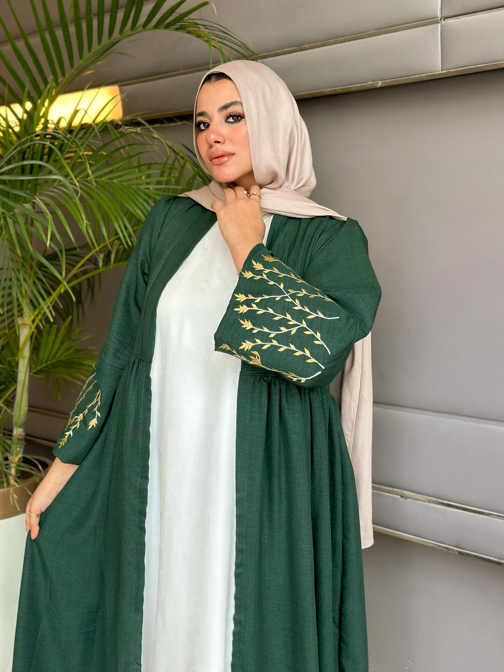 طقم حجاب الزيتون