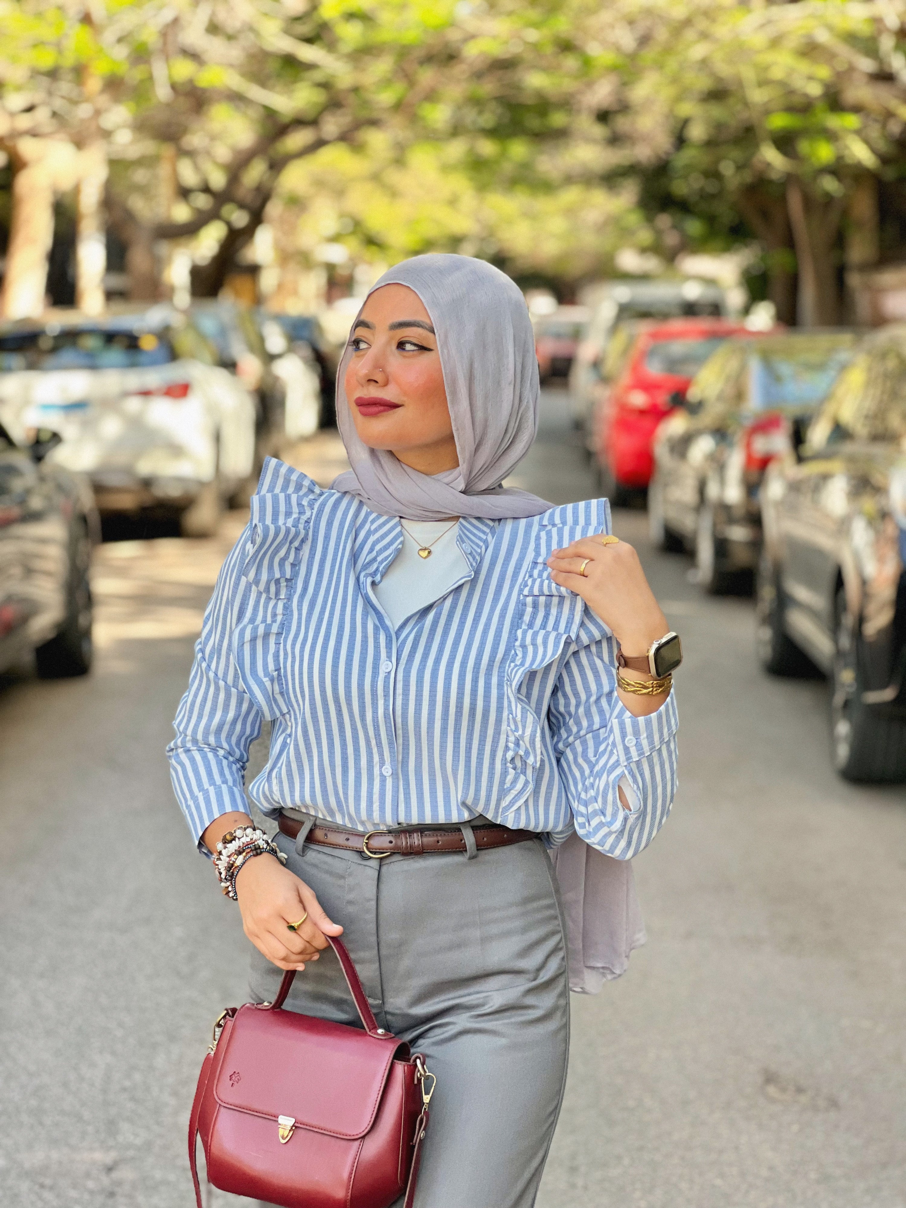 Yasmina Striped Chemise