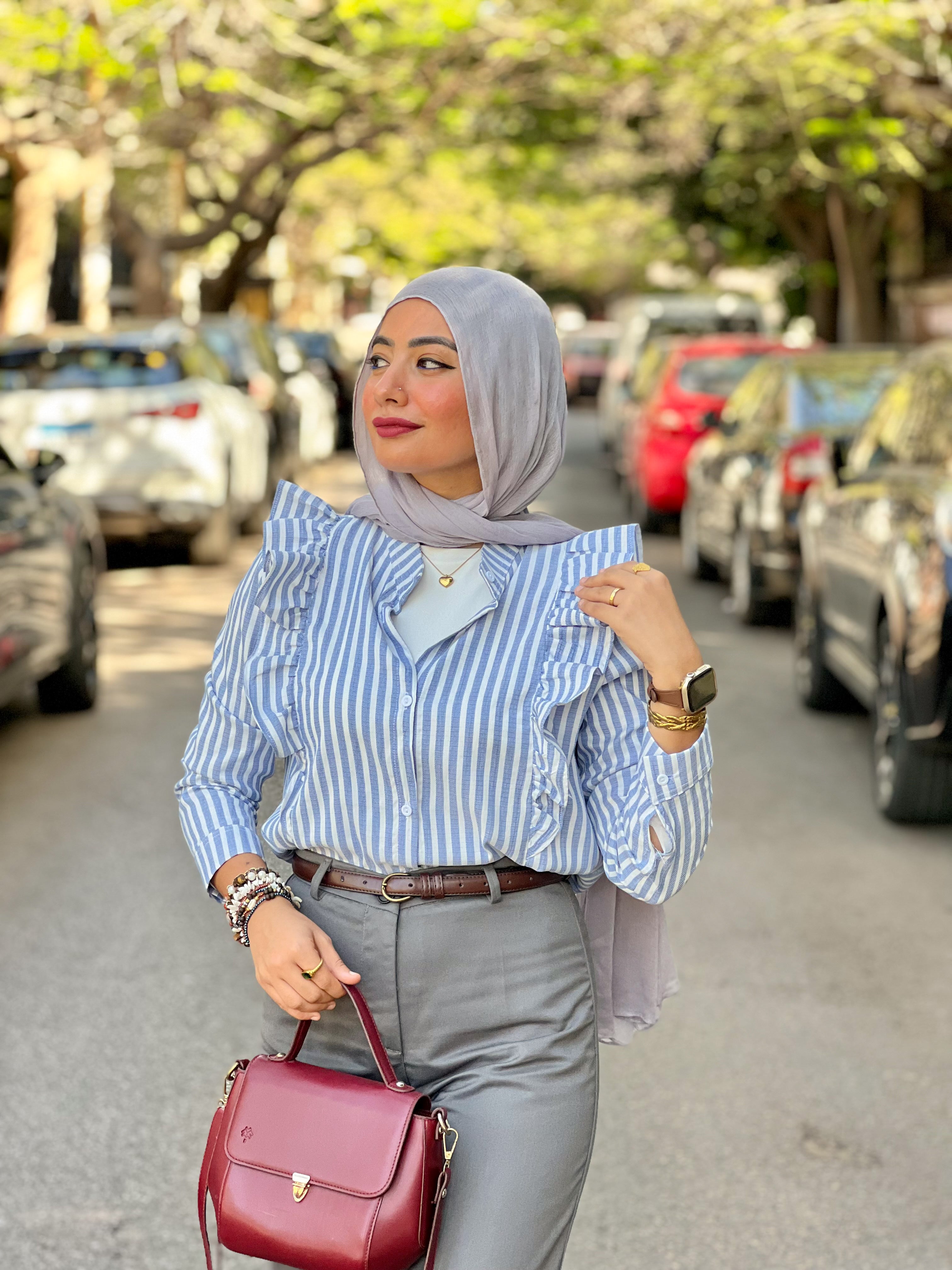 Yasmina Striped Chemise