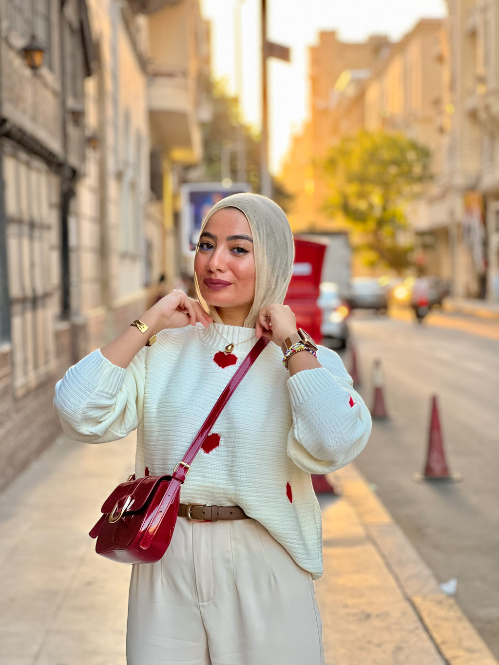 كنزة "قلب الكرز"